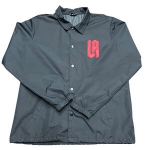 LA Thieves Mens Lock Up Coaches Jacket Nylon Gaming Streatwear Black sz X-Large